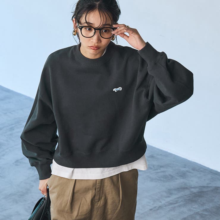 DK.GRAY | PENNEYS（ぺニーズ）別注ヘビーウエイトクロップド裏毛スウェット | coen【women】