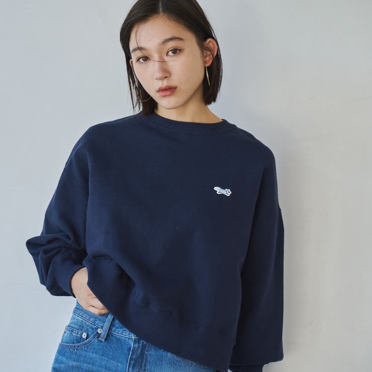 NAVY | PENNEYS（ぺニーズ）別注ヘビーウエイトクロップド裏毛スウェット | coen【women】