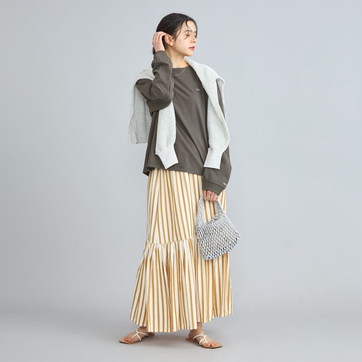 USAコットン天竺チビロゴ刺繍ロングスリーブTシャツ | coen【women】 | 詳細画像15 