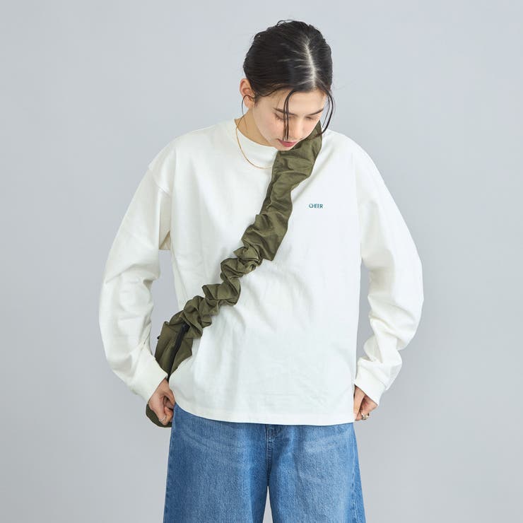 USAコットン天竺チビロゴ刺繍ロングスリーブTシャツ | coen【women】 | 詳細画像2 