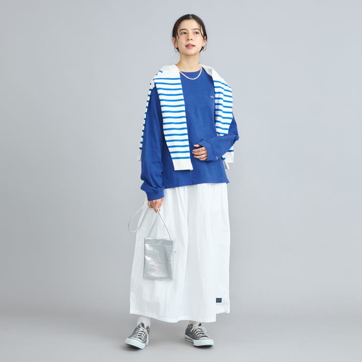 USAコットン天竺チビロゴ刺繍ロングスリーブTシャツ | coen【women】 | 詳細画像28 