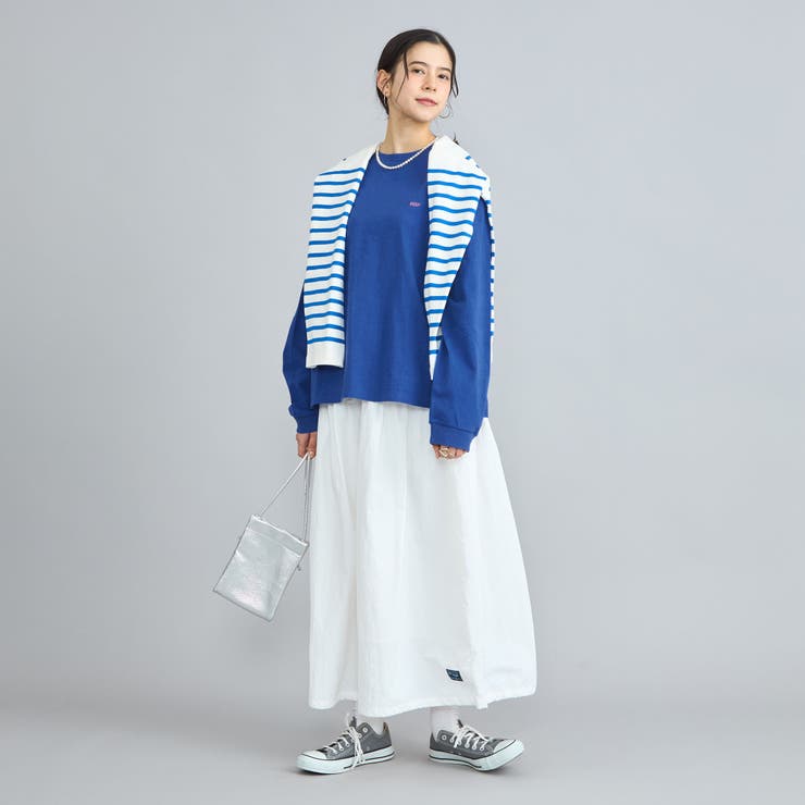 USAコットン天竺チビロゴ刺繍ロングスリーブTシャツ | coen【women】 | 詳細画像30 