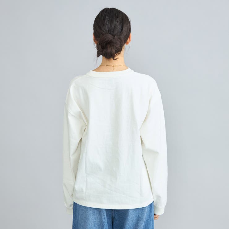 USAコットン天竺チビロゴ刺繍ロングスリーブTシャツ | coen【women】 | 詳細画像34 