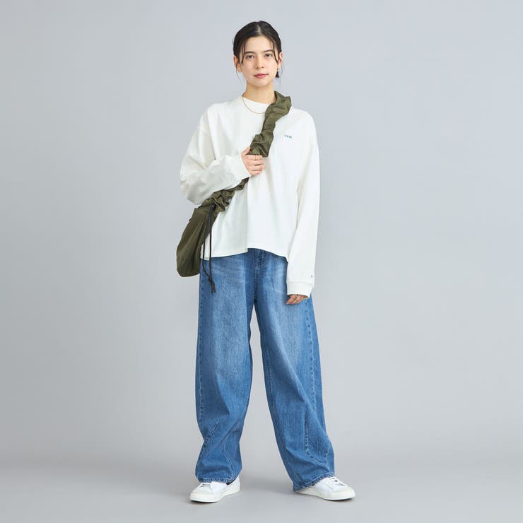 USAコットン天竺チビロゴ刺繍ロングスリーブTシャツ | coen【women】 | 詳細画像5 