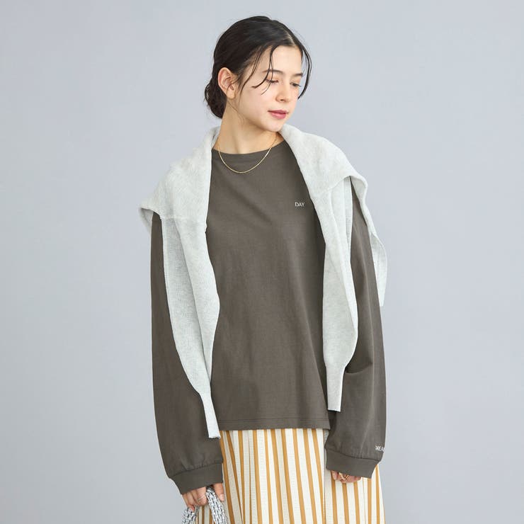 USAコットン天竺チビロゴ刺繍ロングスリーブTシャツ | coen【women】 | 詳細画像9 