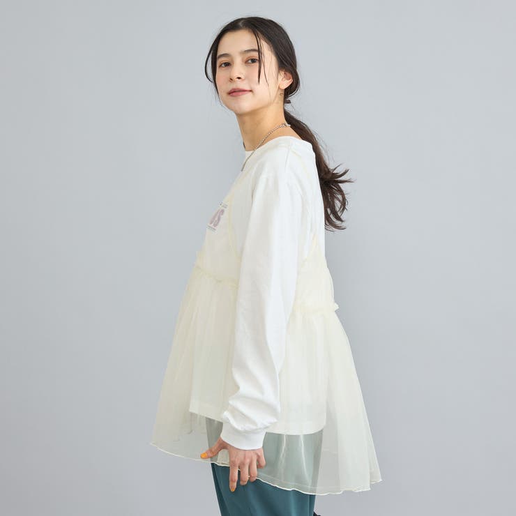 チュールキャミ付きロックTシャツ | coen【women】 | 詳細画像11 