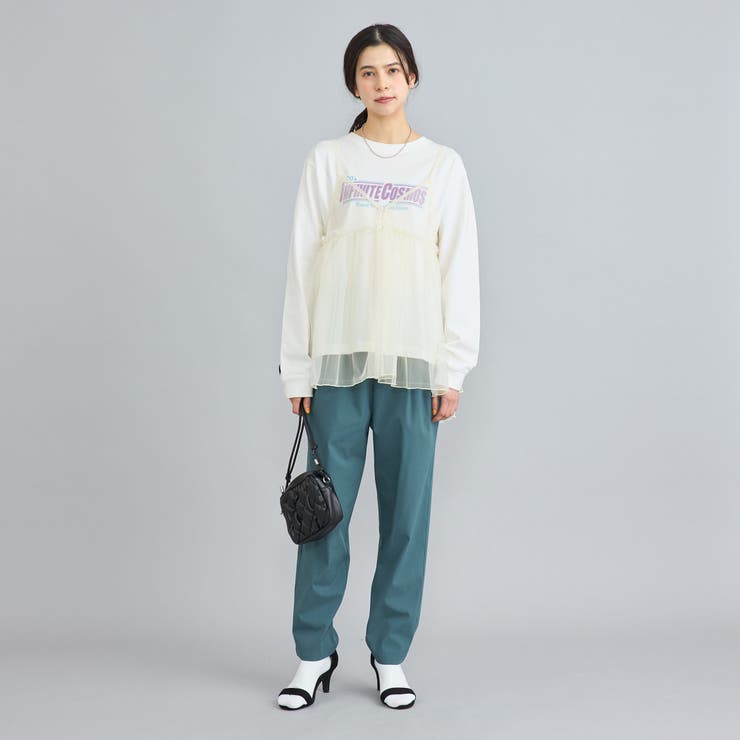 チュールキャミ付きロックTシャツ | coen【women】 | 詳細画像12 