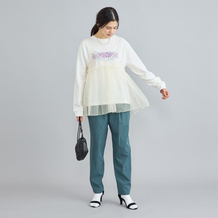 チュールキャミ付きロックTシャツ | coen【women】 | 詳細画像14 