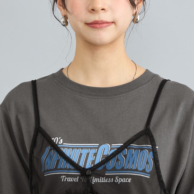 チュールキャミ付きロックTシャツ | coen【women】 | 詳細画像27 