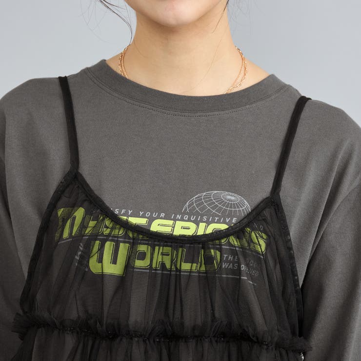 チュールキャミ付きロックTシャツ | coen【women】 | 詳細画像31 