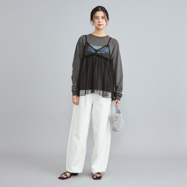 チュールキャミ付きロックTシャツ | coen【women】 | 詳細画像5 