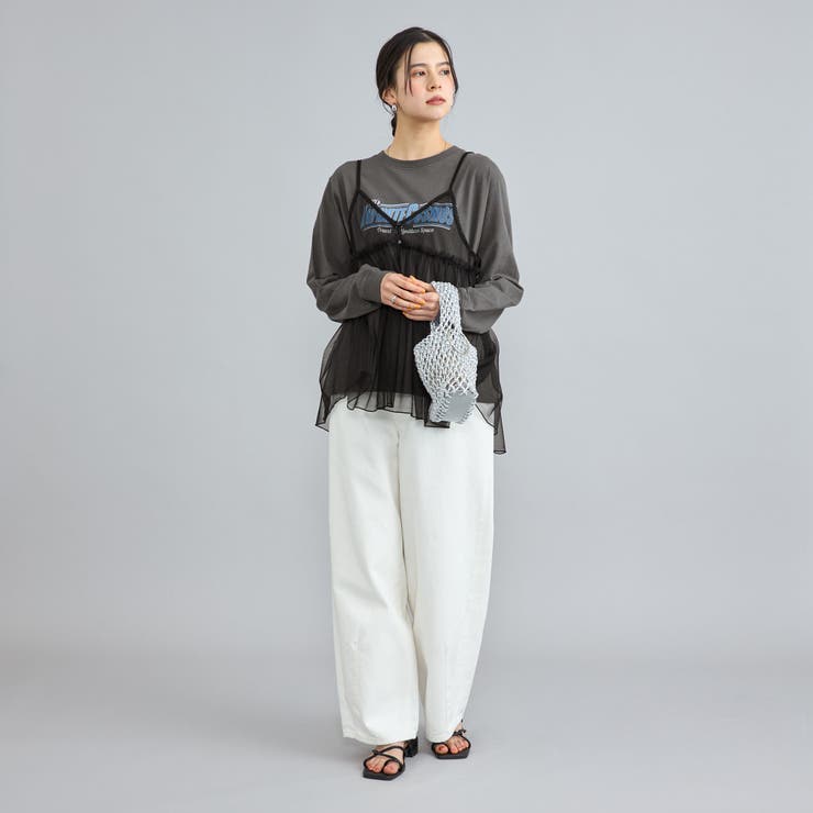 チュールキャミ付きロックTシャツ | coen【women】 | 詳細画像6 