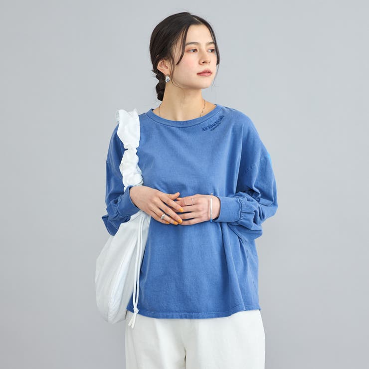 ピグメントドッキング刺繍Tシャツ[品番：COEW0005522]｜coen【women