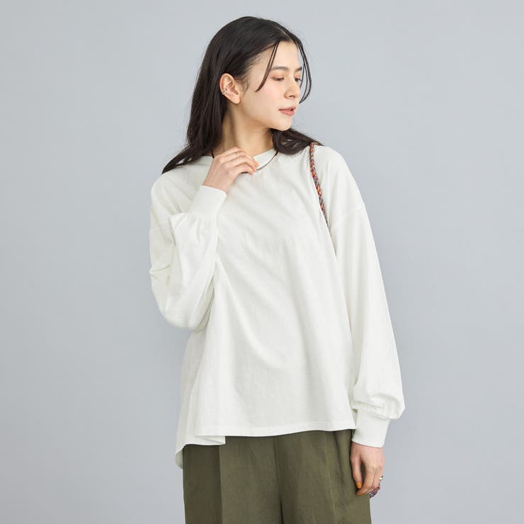 ピグメントドッキング刺繍Tシャツ[品番：COEW0005522]｜coen【women