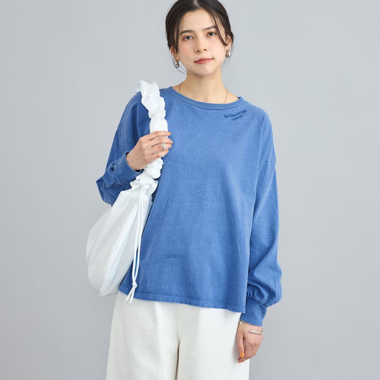 ピグメントドッキング刺繍Tシャツ[品番：COEW0005522]｜coen【women