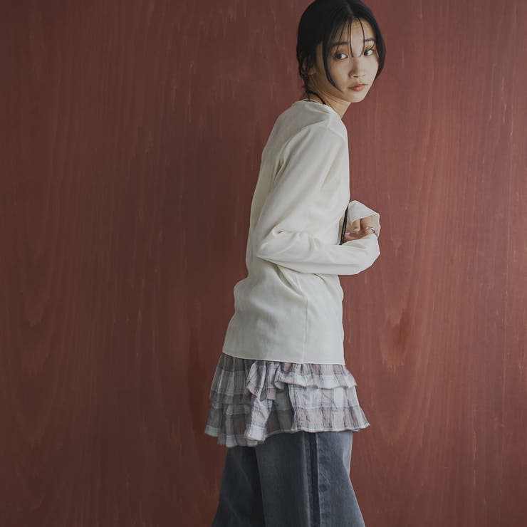 シアーベロアロングスリーブTシャツ | coen【women】 | 詳細画像12 