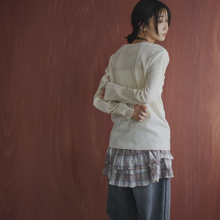 シアーベロアロングスリーブTシャツ | coen【women】 | 詳細画像13 