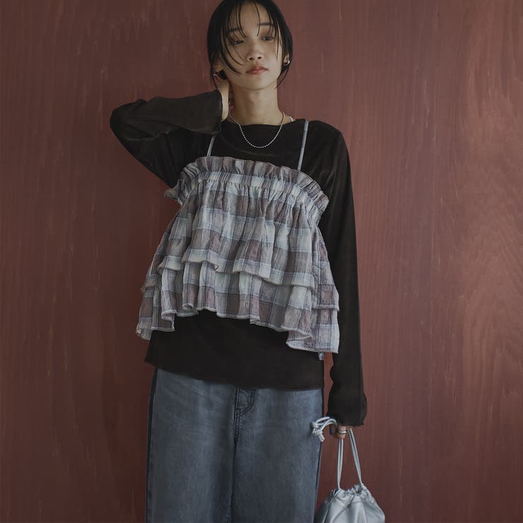 シアーベロアロングスリーブTシャツ | coen【women】 | 詳細画像2 