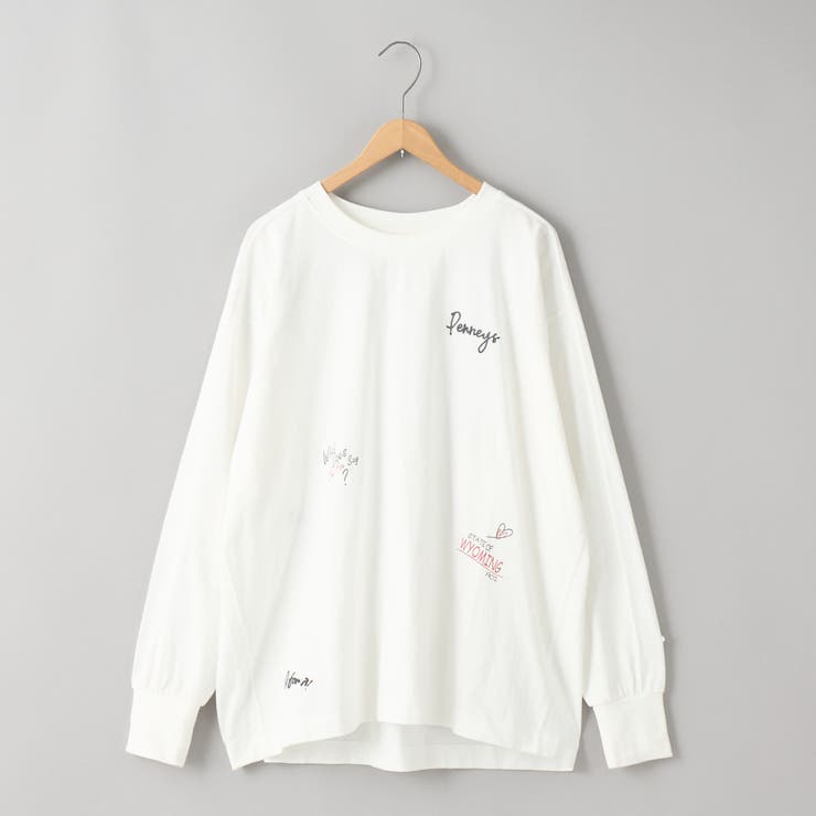 PENNEYS（ぺニーズ）別注ランダム刺繍ロングスリーブTシャツ | coen【women】 | 詳細画像44 