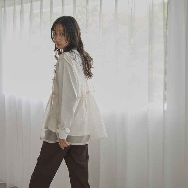 オーガンジーベストセットロゴTシャツ[品番：COEW0006300]｜coen