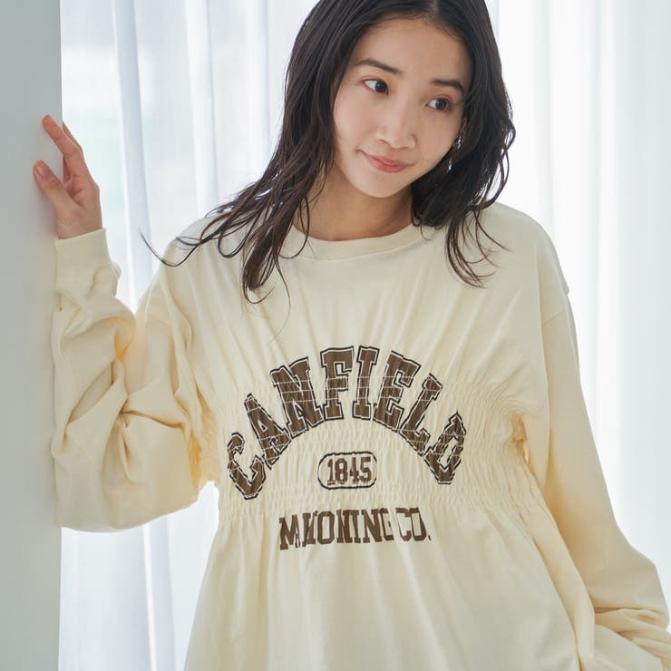 CREAM | 【WEB限定】天竺シャーリングロゴTシャツ | coen【women】