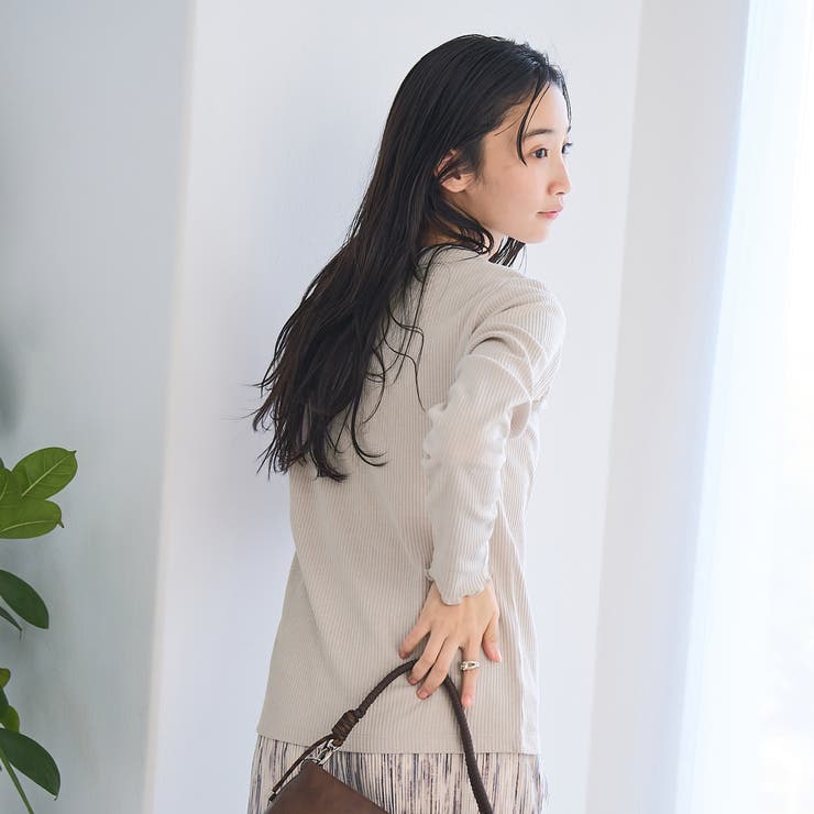 メロー袖 クルーネック ロングスリーブTシャツ | coen【women】 | 詳細画像17 