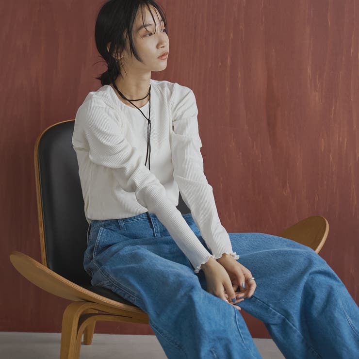 メロー袖 クルーネック ロングスリーブTシャツ | coen【women】 | 詳細画像5 