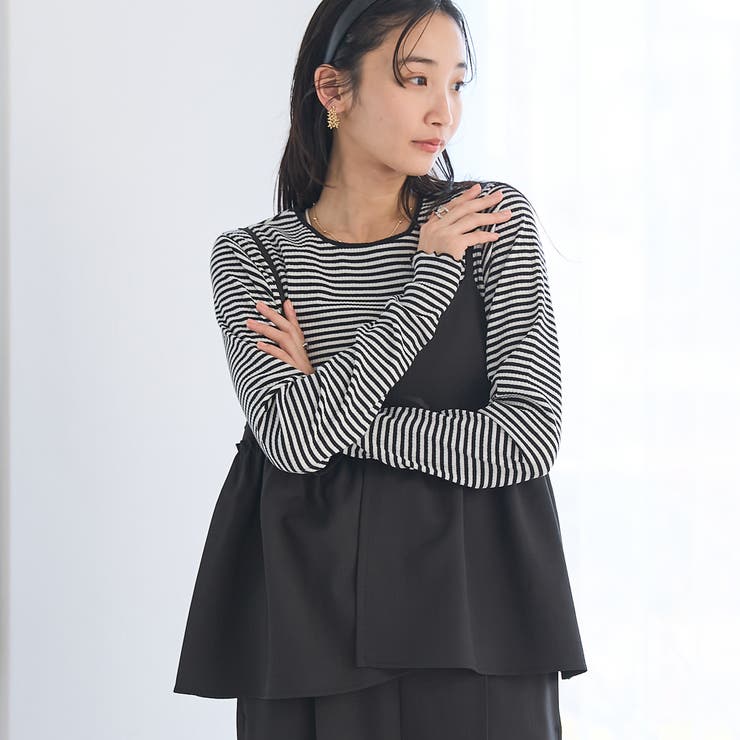 その他1 | メロー袖 クルーネック ロングスリーブTシャツ | coen【women】