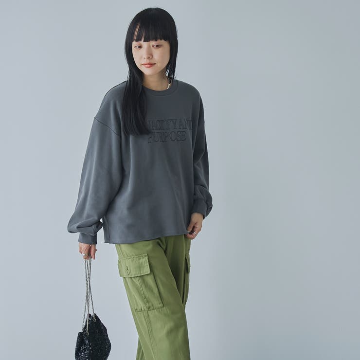 アソートロゴ刺繍裏毛クルーネックスウェット | coen【women】 | 詳細画像10 