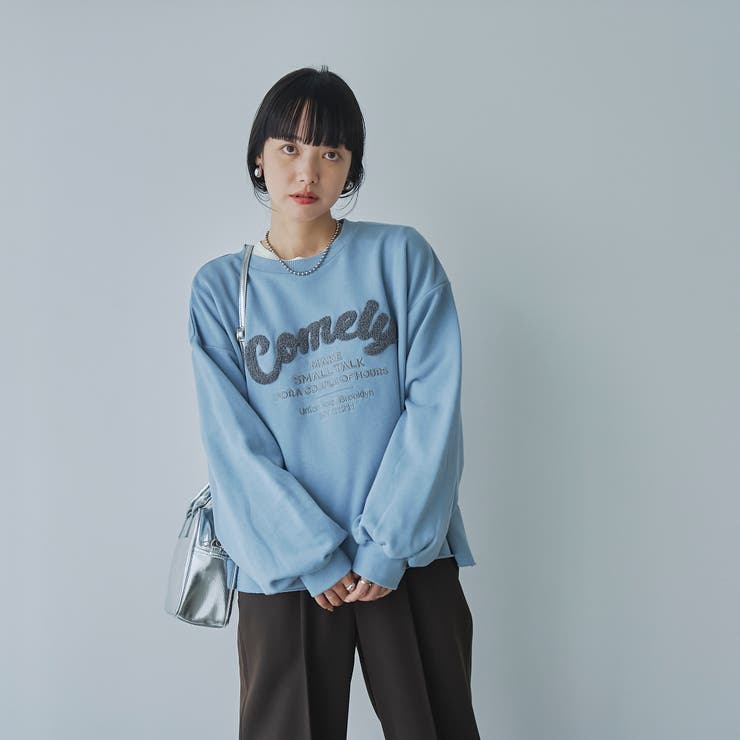 アソートロゴ刺繍裏毛クルーネックスウェット | coen【women】 | 詳細画像25 