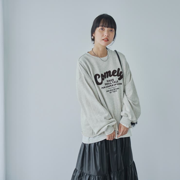 アソートロゴ刺繍裏毛クルーネックスウェット | coen【women】 | 詳細画像4 