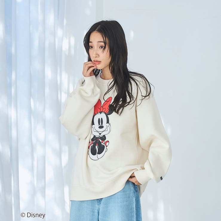 新品正規品  Disney／ディズニー】coen限定 裏起毛BIGプリントスウェット セーター