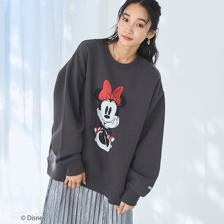 【日本製】 Disney／ディズニー】coen限定 裏起毛BIGプリントスウェット セーター