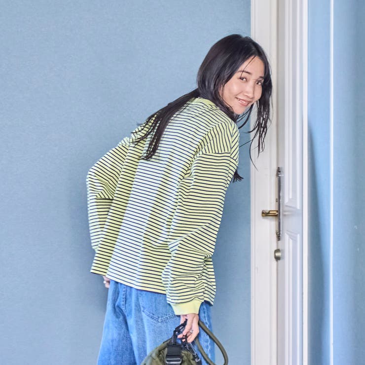 【WEB限定】USAコットンレトロボーダーTシャツ | coen【women】 | 詳細画像15 