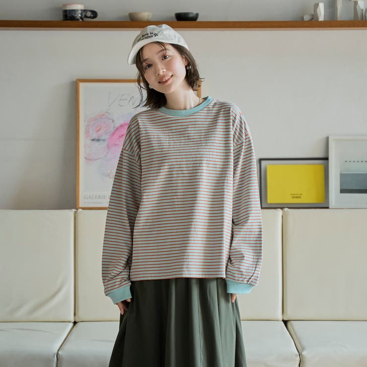 【WEB限定】USAコットンレトロボーダーTシャツ | coen【women】 | 詳細画像21 