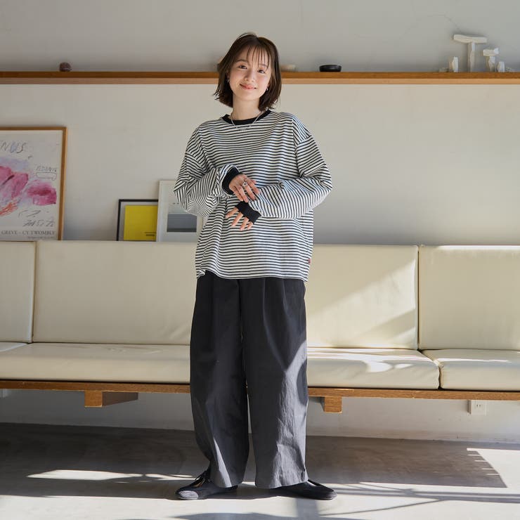 【WEB限定】USAコットンレトロボーダーTシャツ | coen【women】 | 詳細画像3 