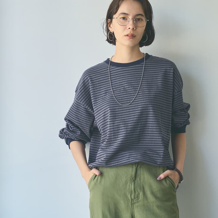 DK.GRAY | 【WEB限定】USAコットンレトロボーダーTシャツ | coen【women】