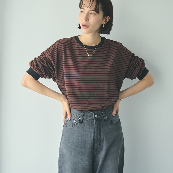 MD.BROWN | 【WEB限定】USAコットンレトロボーダーTシャツ | coen【women】