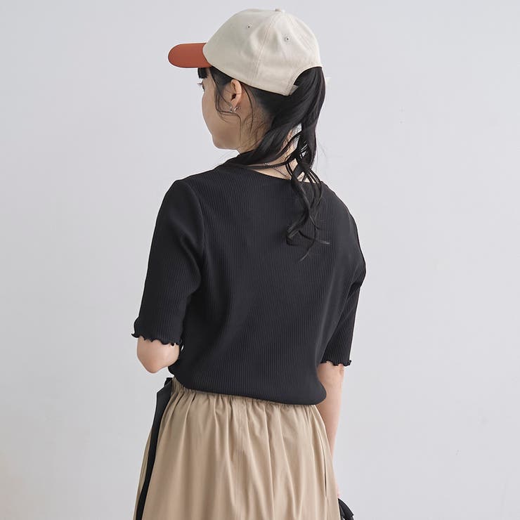 メロークルー 半袖リブTシャツ | coen【women】 | 詳細画像10 