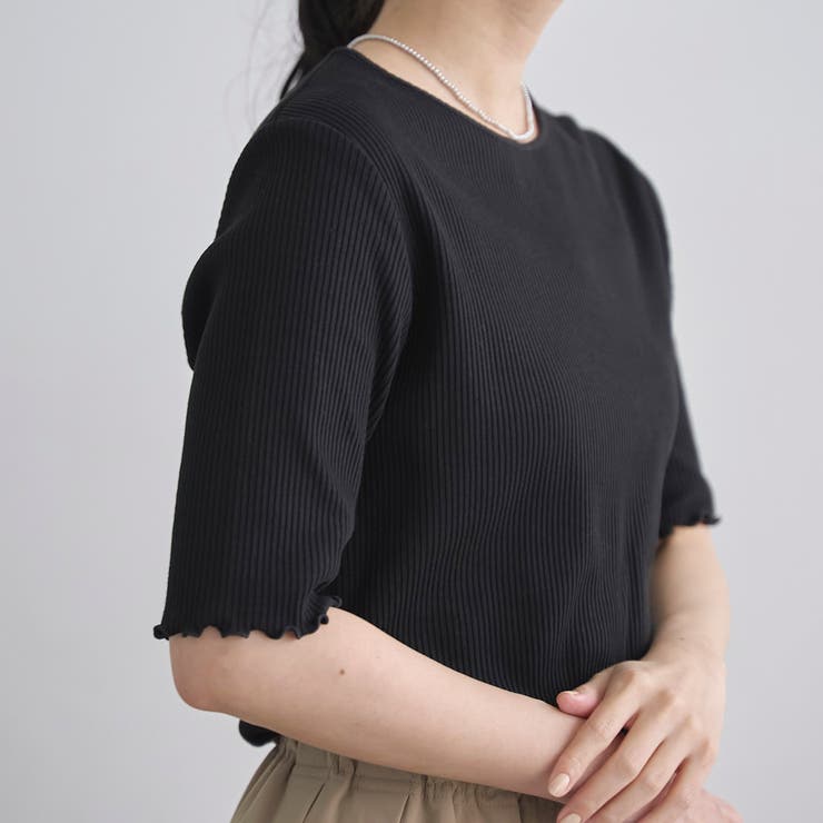 メロークルー 半袖リブTシャツ | coen【women】 | 詳細画像11 