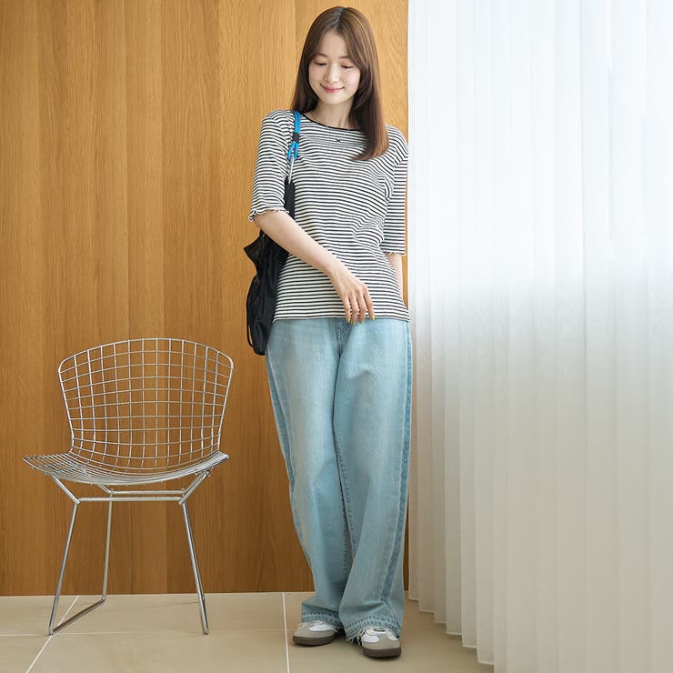 メロークルー 半袖リブTシャツ | coen【women】 | 詳細画像12 