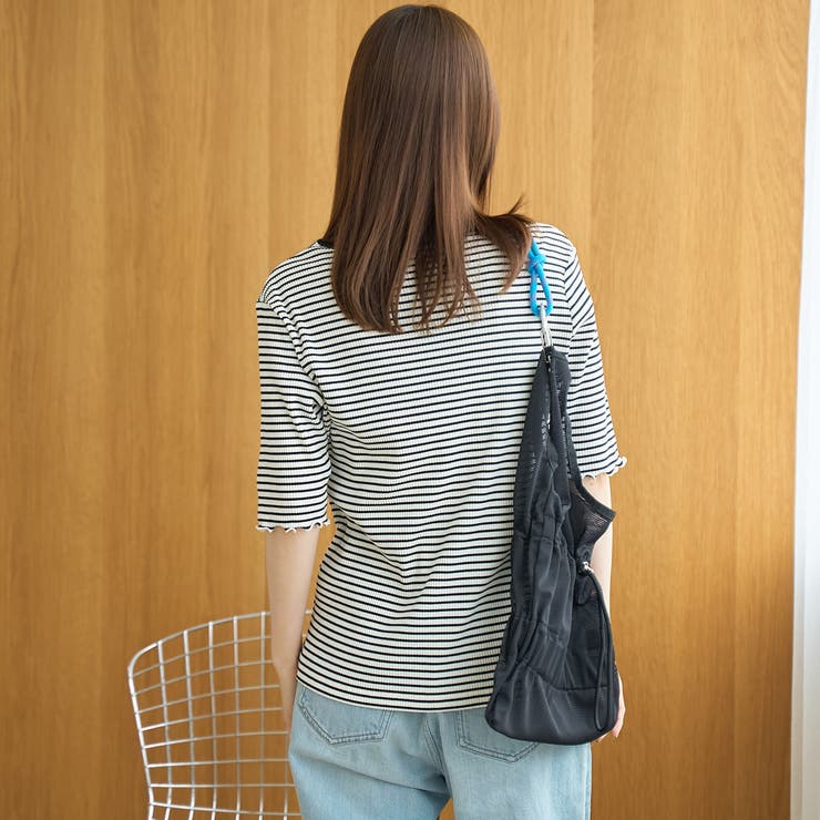 メロークルー 半袖リブTシャツ | coen【women】 | 詳細画像16 
