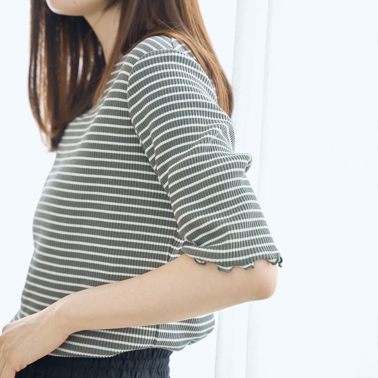 メロークルー 半袖リブTシャツ | coen【women】 | 詳細画像22 
