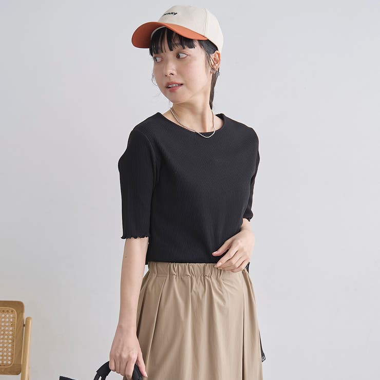 メロークルー 半袖リブTシャツ | coen【women】 | 詳細画像9 
