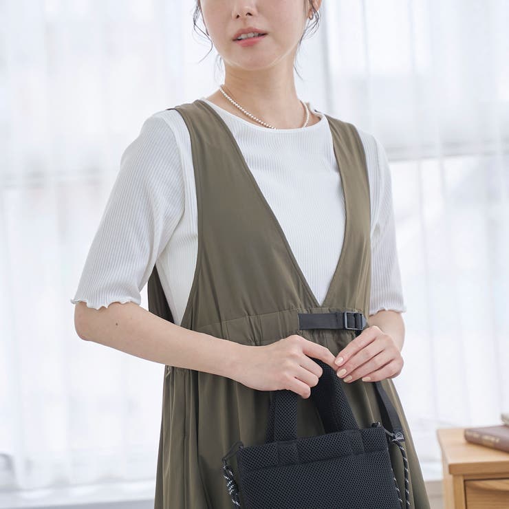 OFF WHITE | メロークルー 半袖リブTシャツ | coen【women】