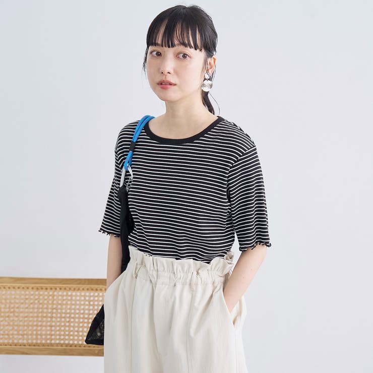 メロークルーネック リブ半袖ゆるTシャツ | coen【women】 | 詳細画像10 