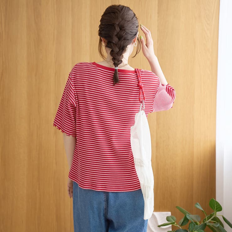 メロークルーネック リブ半袖ゆるTシャツ | coen【women】 | 詳細画像15 
