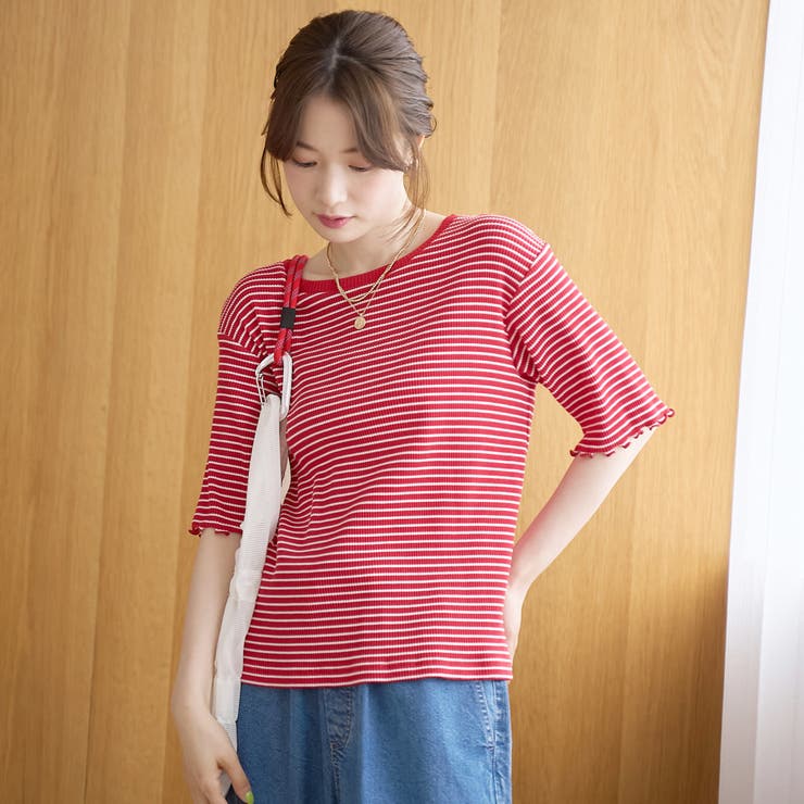 メロークルーネック リブ半袖ゆるTシャツ | coen【women】 | 詳細画像16 