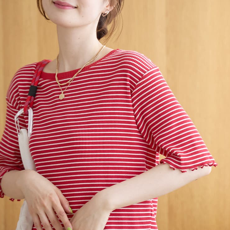 メロークルーネック リブ半袖ゆるTシャツ | coen【women】 | 詳細画像17 