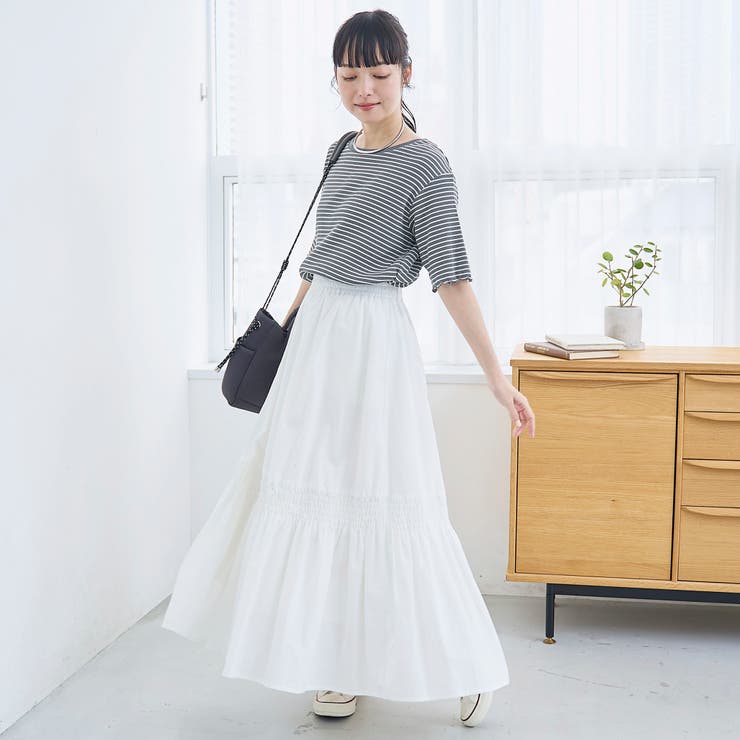 メロークルーネック リブ半袖ゆるTシャツ | coen【women】 | 詳細画像18 